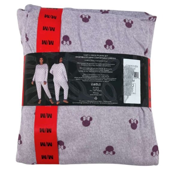 Disney Women's Pyjama Set | Minnie Mouse | 2 Piece | Purple | Various Sizes - Picture 2 of 3